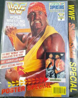 Hulk Hogan WWF poster and magazine